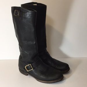 Frye Black Veronica Slouch Distress Size 7 Leather